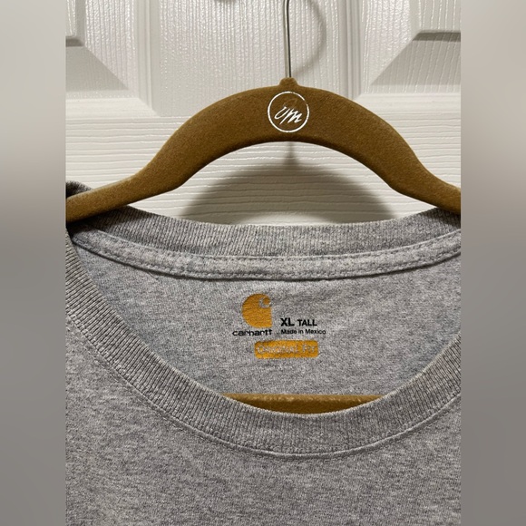 Carhartt Mens T-Shirt Size XL Tall Gray Short Sleeve - Picture 3 of 6